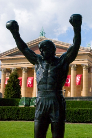 healthy aging rocky statue by Andrea Golod for PCVB
